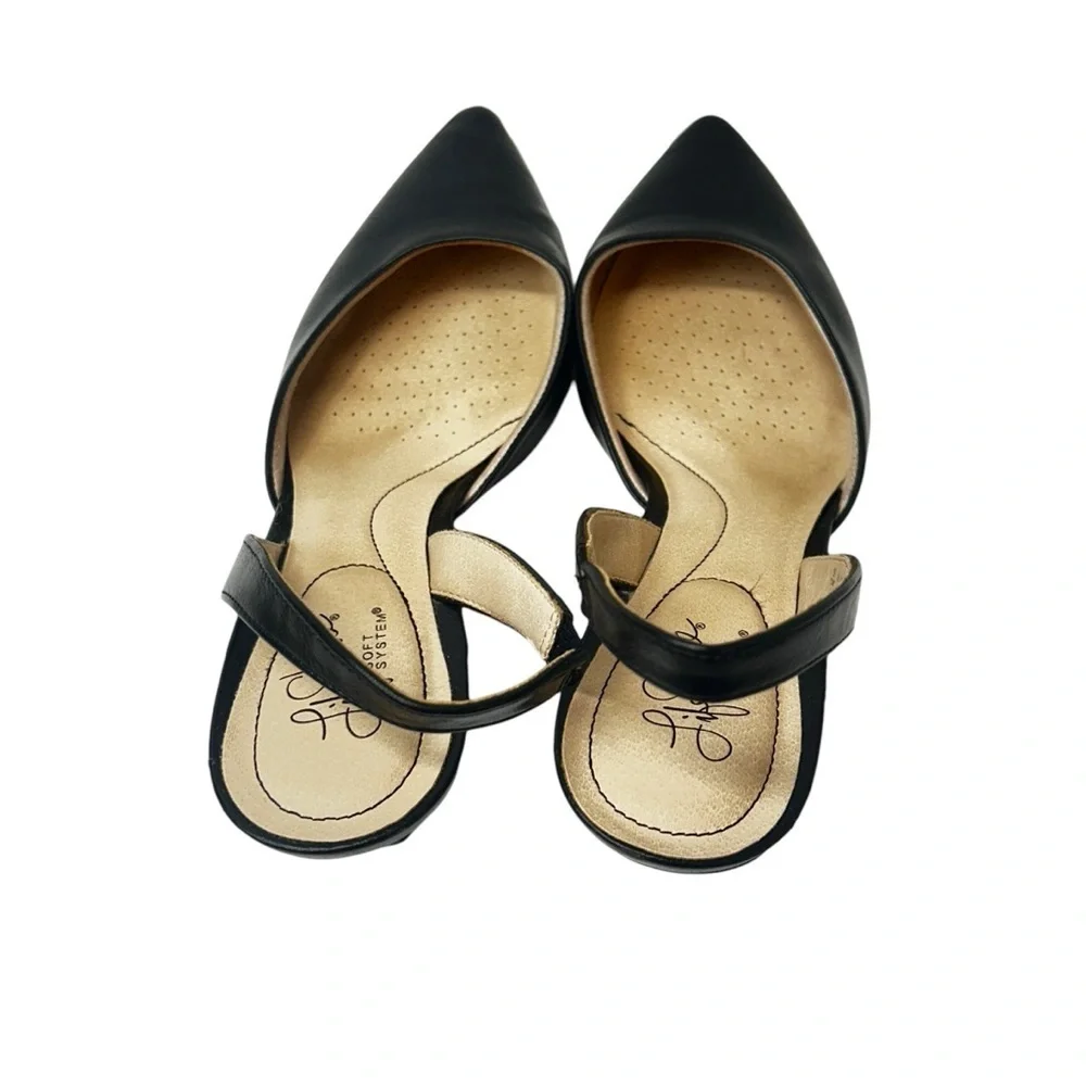 Life Stride Shane Black Pointy Toe Sandal Heel Pump - Picture 5 of 8
